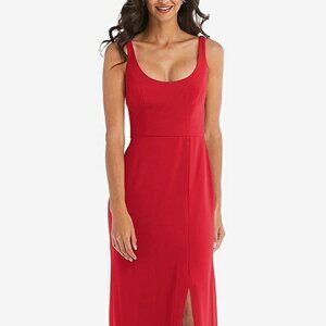 After Six 1550...Scoop Neck Open-Back Trumpet Gown in Parisian Red...Size 10